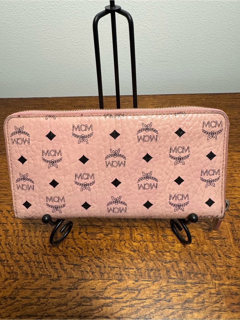 MCM Aren Visetos Zip-Around Long Wallet with COA